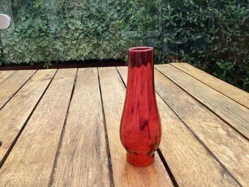 Vintage red glass oil - vintage,