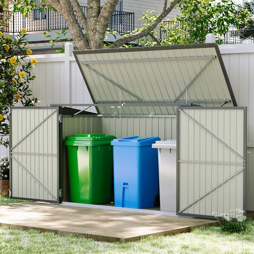 Garden lockable bicycle shed - garden,