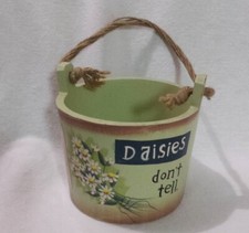 Green Round Toleware Wooden