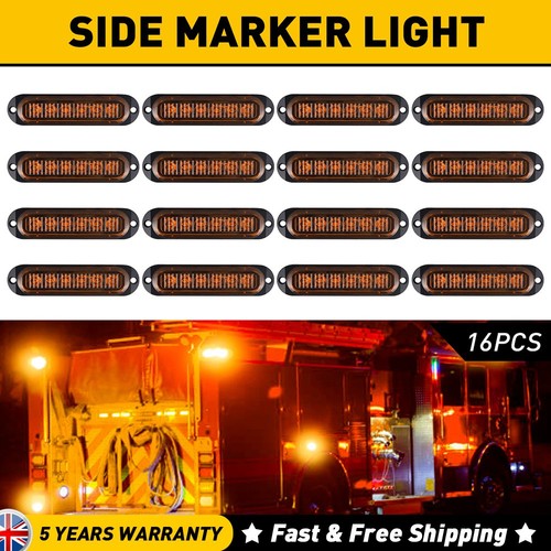 16pcs amber led side - amber,