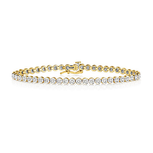 9ct yellow gold - 9ct, diamond