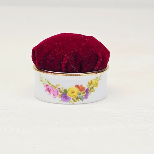 Reutter porcelain floral pin - reutter,