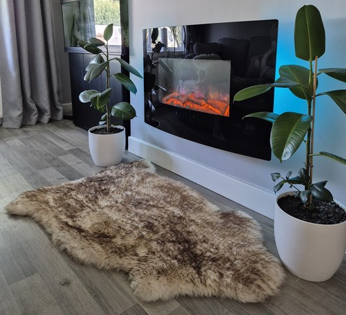 Natural sheepskin rug real - sheepskin,