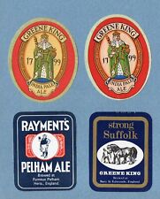 Beer Labels UK - Greene King - Bury St.Edmunds - 4 different #374