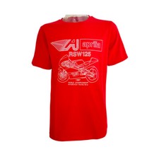 Official Aprilia RSW125 Red T shirt  - A1TSMC18VIN1R0