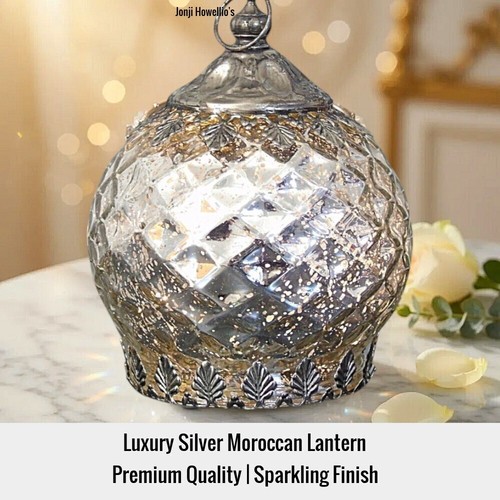 Silver moroccan led glass - silver,