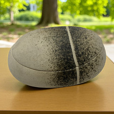 Vintage Kilkenny Ireland Studio Pottery Ceramic Box Pebble Rock Wishing Stone