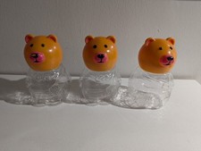 Bundle of 4 Teddy Bear Containers, Tubs, Pots