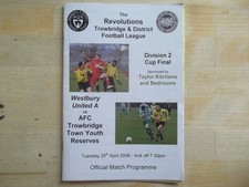 25 APRIL 2006 WESTBURY UNITED A v TROWBRIDGE TOWN YOUTH RES - DIV 2 CUP FINAL