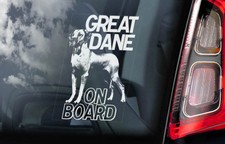 GREAT DANE Car Sticker, German Mastiff Dog Window Bumper Decal Gift Pet - V01