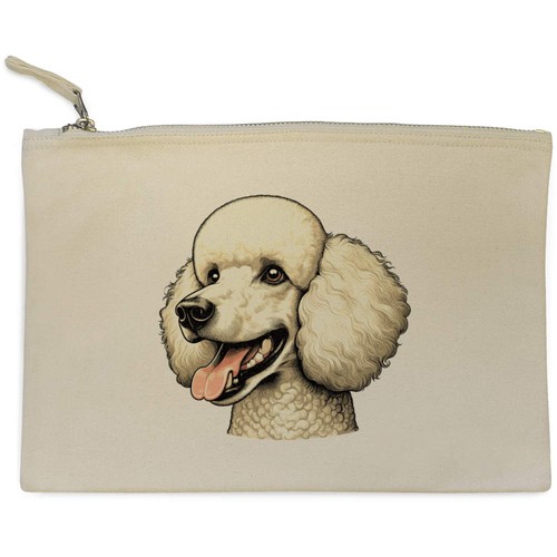 Happy poodle portrait canvas - 'happy, portrait'