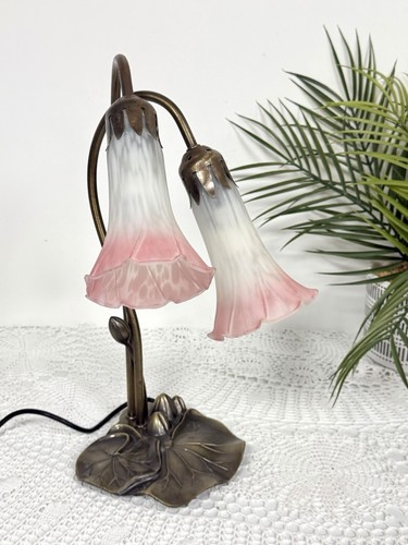 Vintage lily lamp tulip pink - lamp,