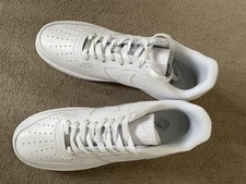 NIKE Air Force 1 White Size UK 10 Leather New Without Box