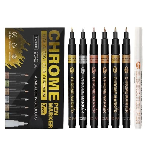 Chrome pen metallic silver - chrome,