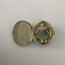 Antique German Doll Miniature Tiny Jointed Hertwig /Carl Horn 1900s Just 3 cms