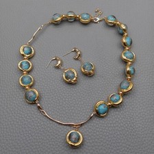 15.5" Blue Murano Glass Choker