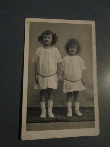 Postcard two girls - postcard,