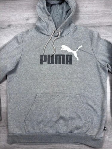 Puma grey big logo hoodie - puma,