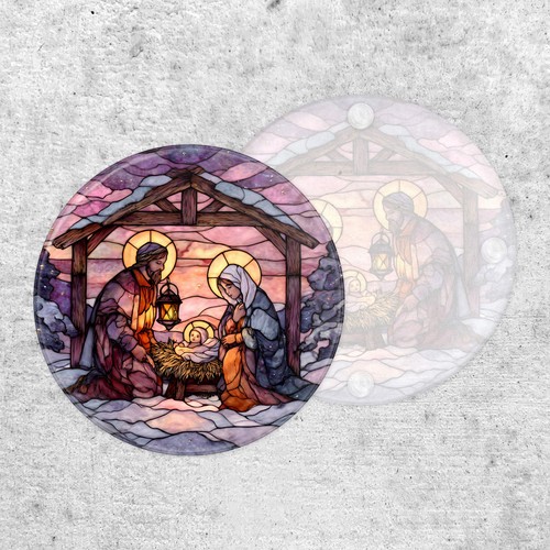 Stained glass style religious - glass,