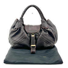 FENDI Spy Bag Leather Brown