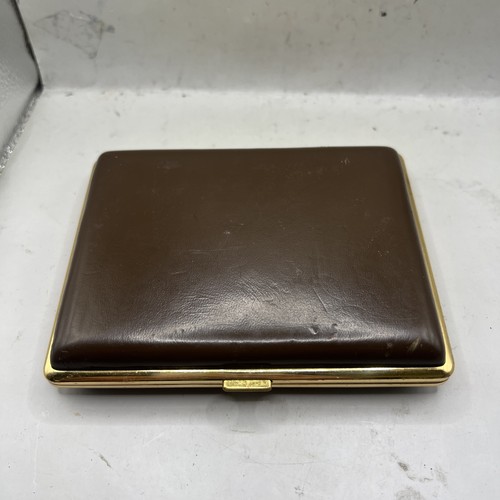 Vintage cigarette case leather - vintage,