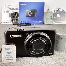 Canon PowerShot S90 Black 10.0 MP Digital Compact Camera Full Boxed Kit