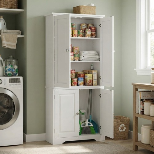 Elegant white tall - elegant, storage