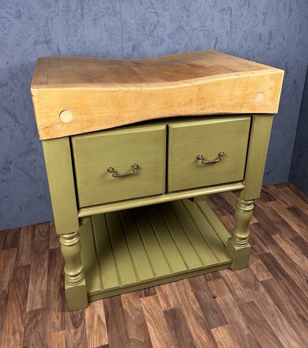 Vintage butchers block - a,