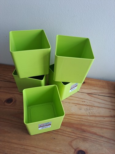 Acrylic vase lime - lime, x2