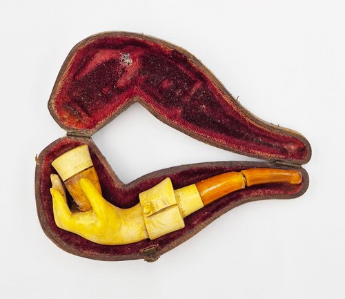 Victorian carved meerschaum - carved,
