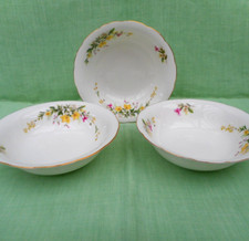3 Royal Wessex Clementine bone china cereal / dessert bowls - 16.5 cm (6.5")