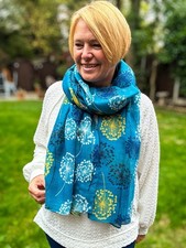 Ladies White Blue Mustard