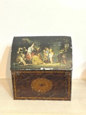 Vintage 1930s Biscuit Tin William Crawford & Sons Leathercraft Stationery Box