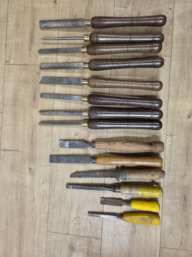 Joblot woodturning chisels - of,