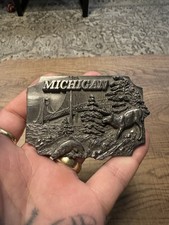 Country & Western Belt Buckle vintage michigan siskiyou 1989