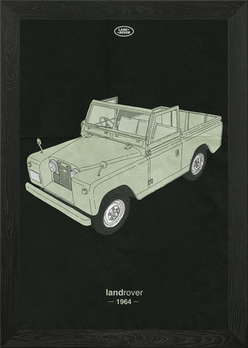 Landrover 1964 framed wall art - landrover,