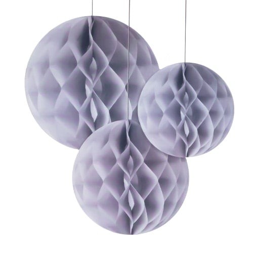 Silver honeycomb hanging - honeycomb,