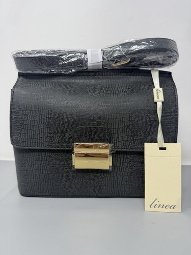 Linea black faux leather - linea,