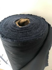 Navy waxed cotton fabric by