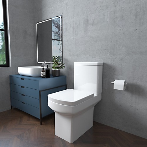 Bathroom square white - square, ceramic