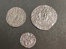 HENRY VIII TRIO - PENNY / HALF GROAT / GROAT  MODERN MUSEUM SPECIMEN COINS