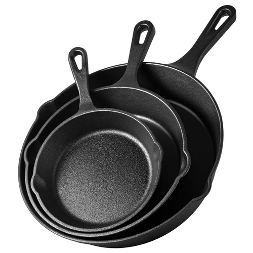 Cast iron skillet - iron, 3