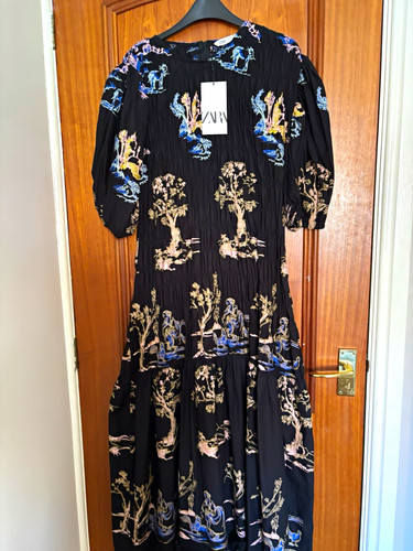 Bnwt zara black embroidered - black,