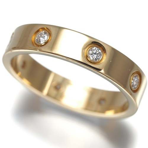 Auth cartier ring diamond love - ring,