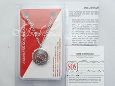 TOP QUALITY LADIES/MENS SOS NECKLACE/MEDICAL ALERT/EMERGENCY/STAINLESS TALISMAN