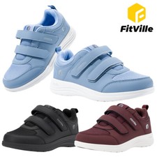 FitVille Women Extra Wide Fit Shoes for Swollen Feet Orthopedic Walking Trainers