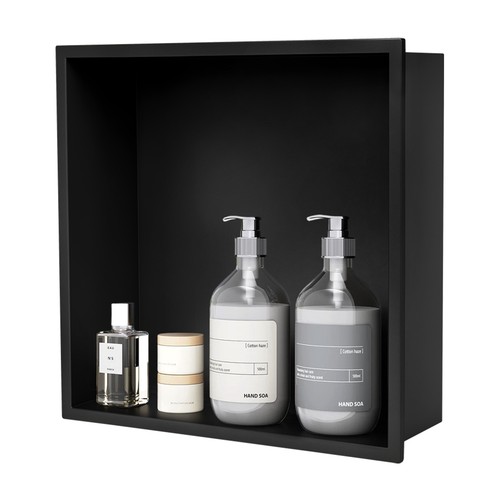 Black shower niche - black,