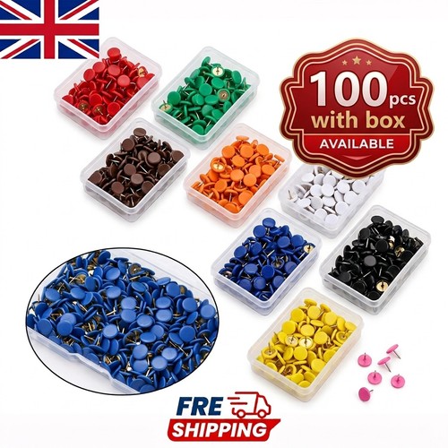 Coloured drawing pins - coloured,