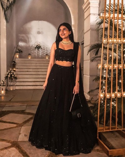 New presenting georgette black - new,