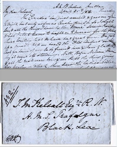 1854 navy crimean war - crimean, letter